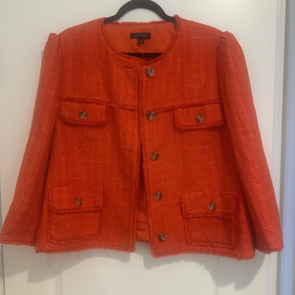 STUNNING Ann Taylor Vibrant Orange Jacket